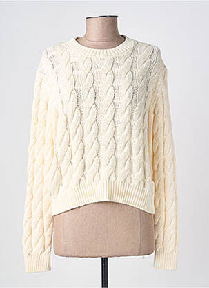 Pull coupe cintrée manches longues beige ECOALF femme