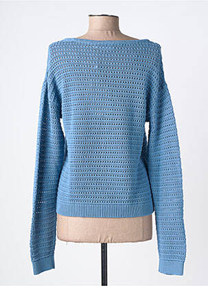Pull maille ajourée manches longues bleu VILA femme