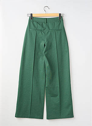 Pantalon droit stretch taille normale vert ICHI femme