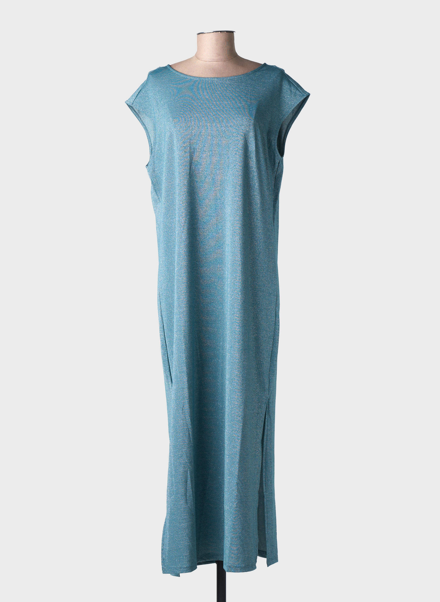 Robe longue manches courtes manches courtes bleu VILA femme