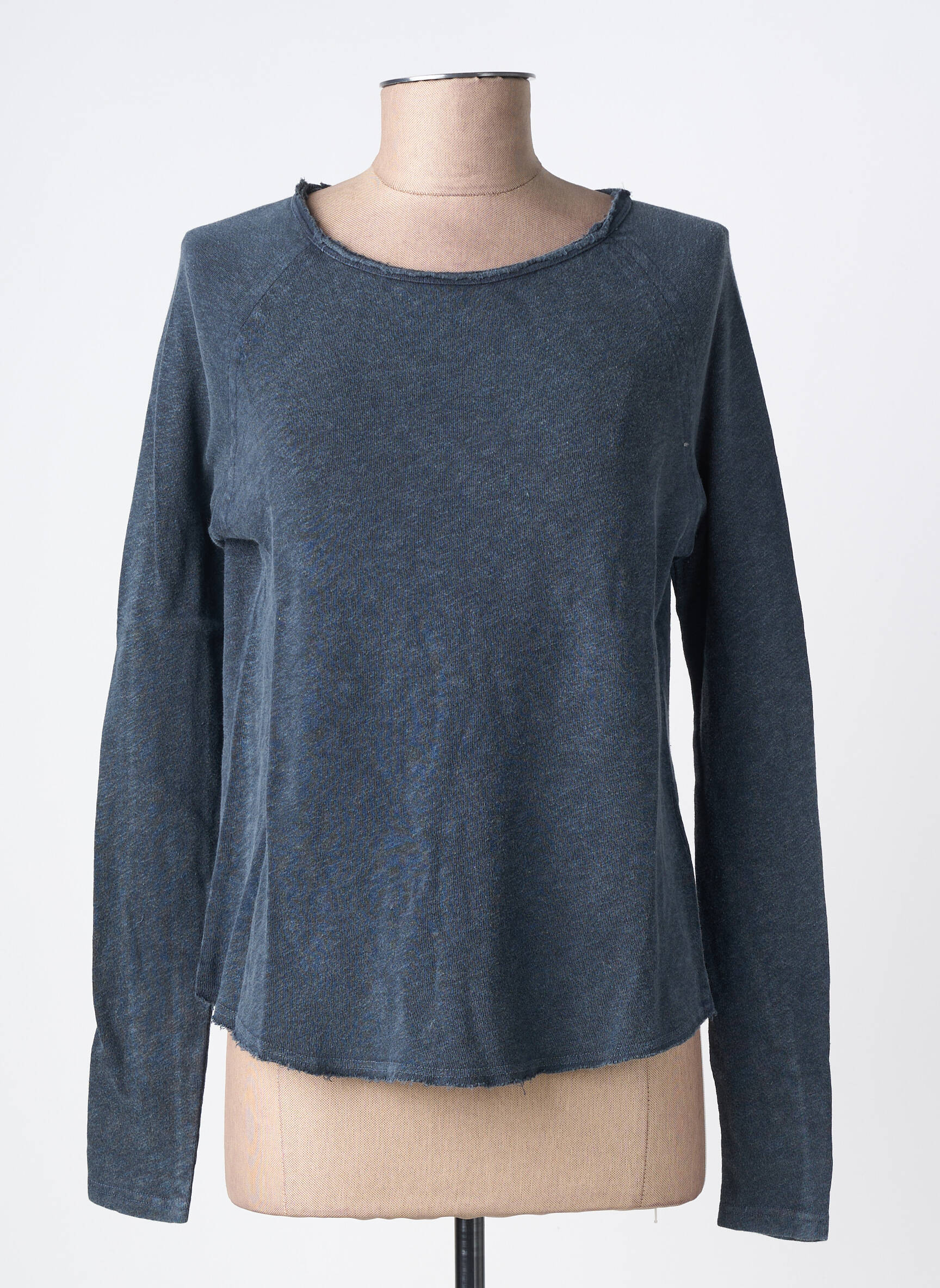 T-shirt manches longues manches longues bleu AMERICAN VINTAGE femme