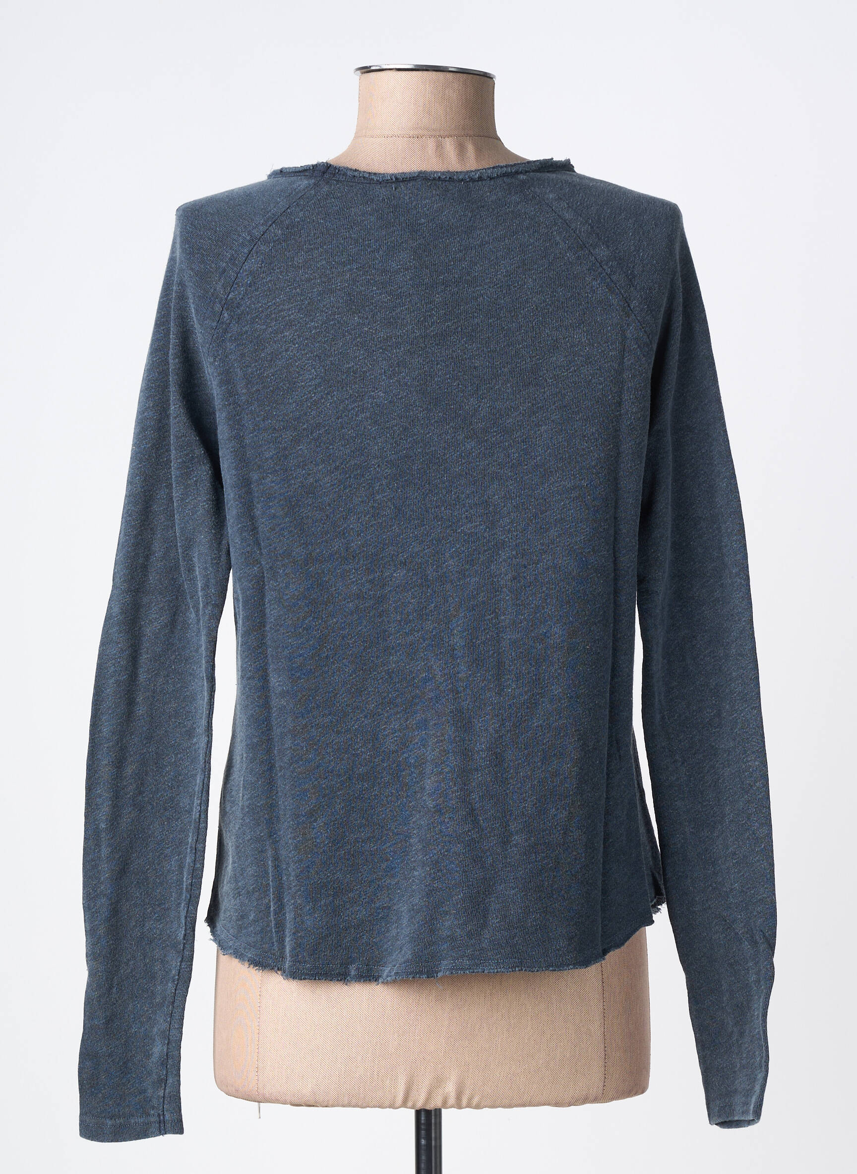 T-shirt manches longues manches longues bleu AMERICAN VINTAGE femme
