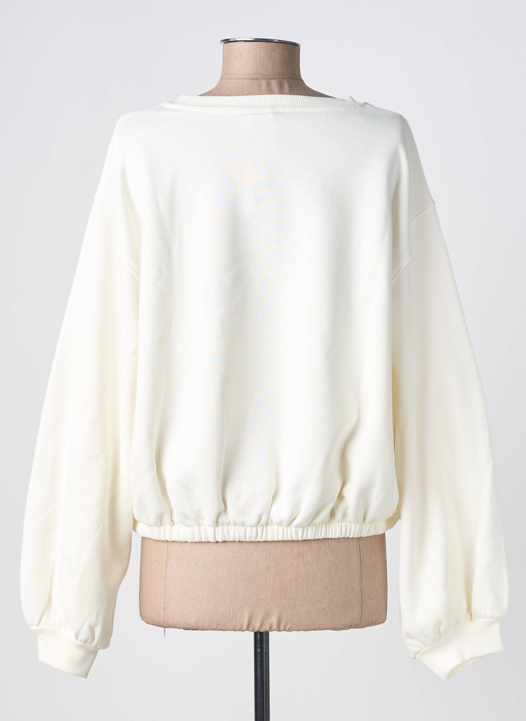 Sweat-shirt broderie manches longues blanc HPDP (HYPE DROP) femme