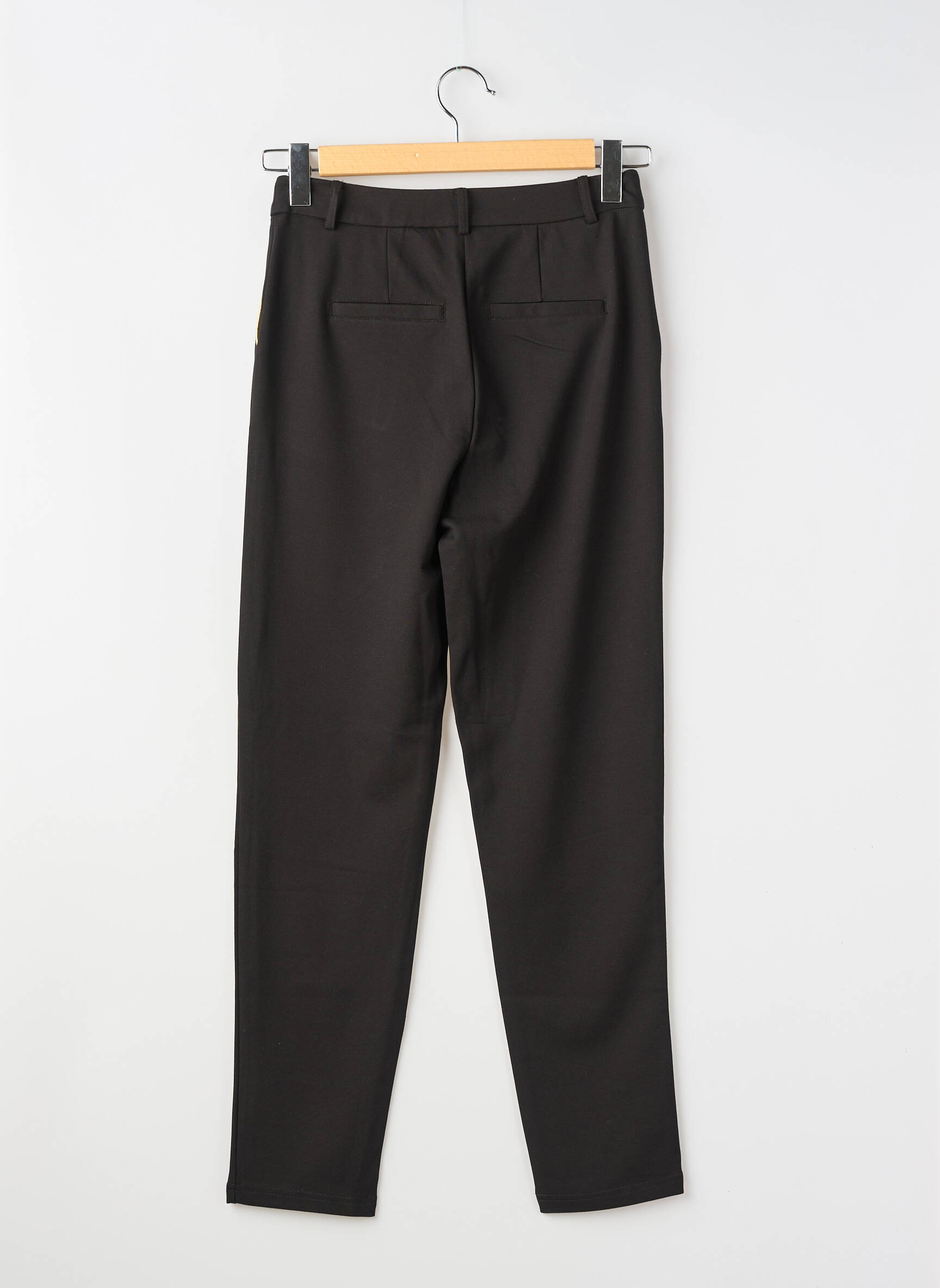 Pantalon droit stretch taille normale noir VILA femme