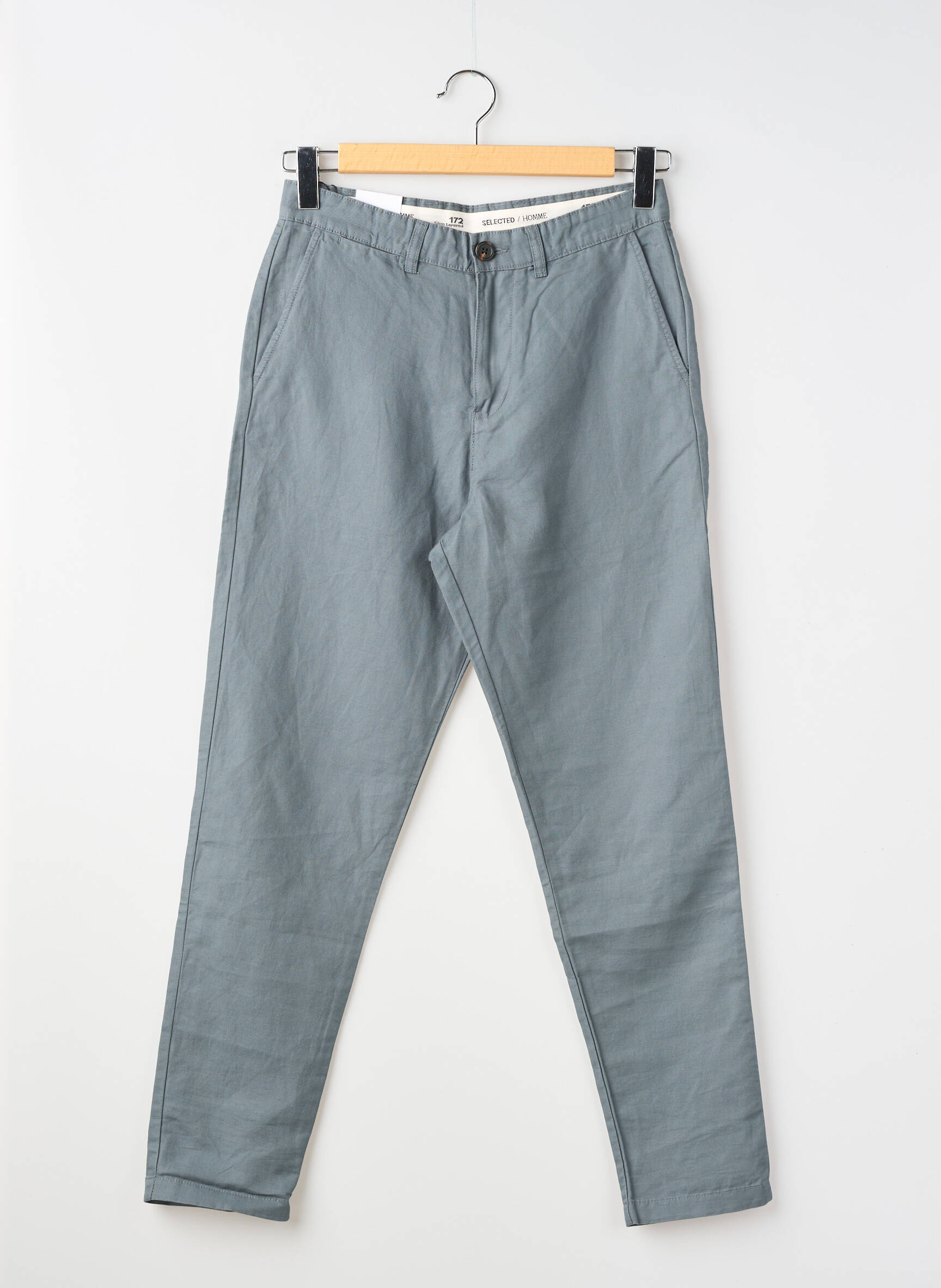 Pantalon chino poches taille normale bleu SELECTED homme