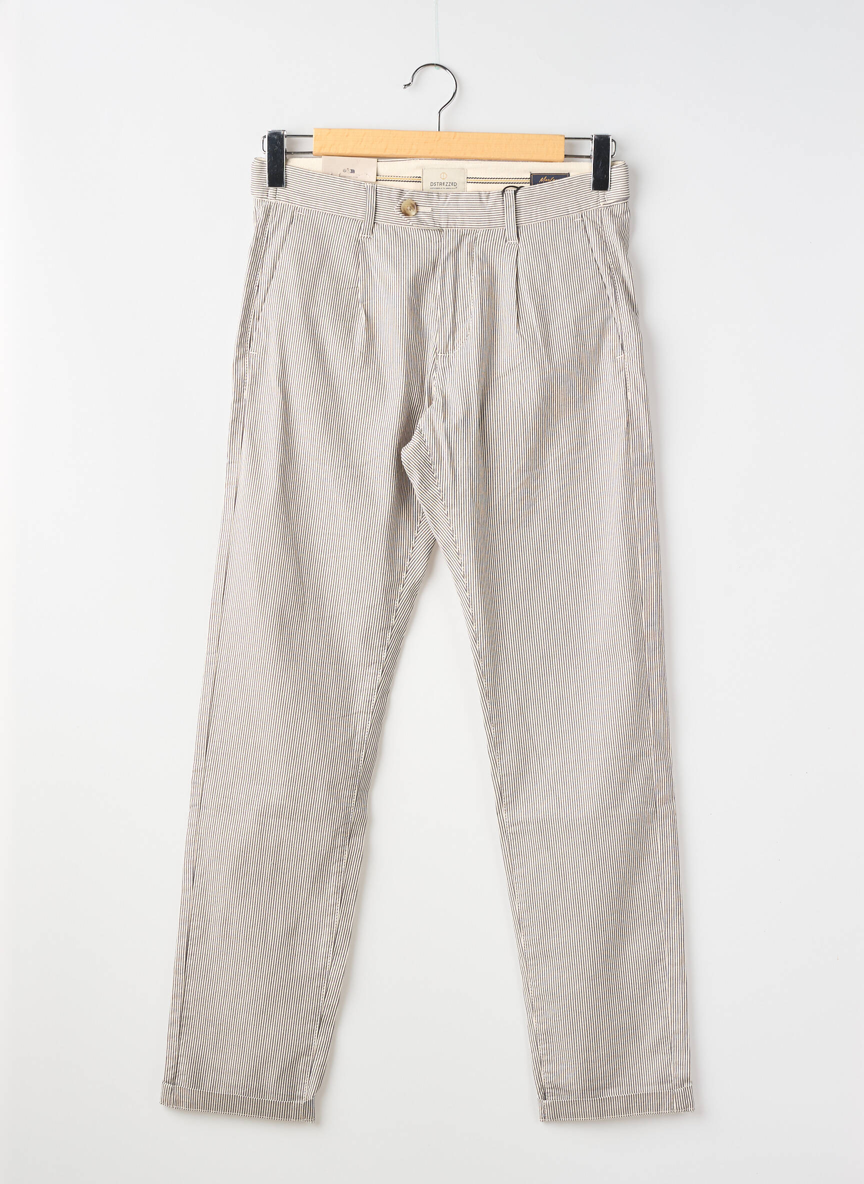 Pantalon chino stretch taille normale beige DSTREZZED homme