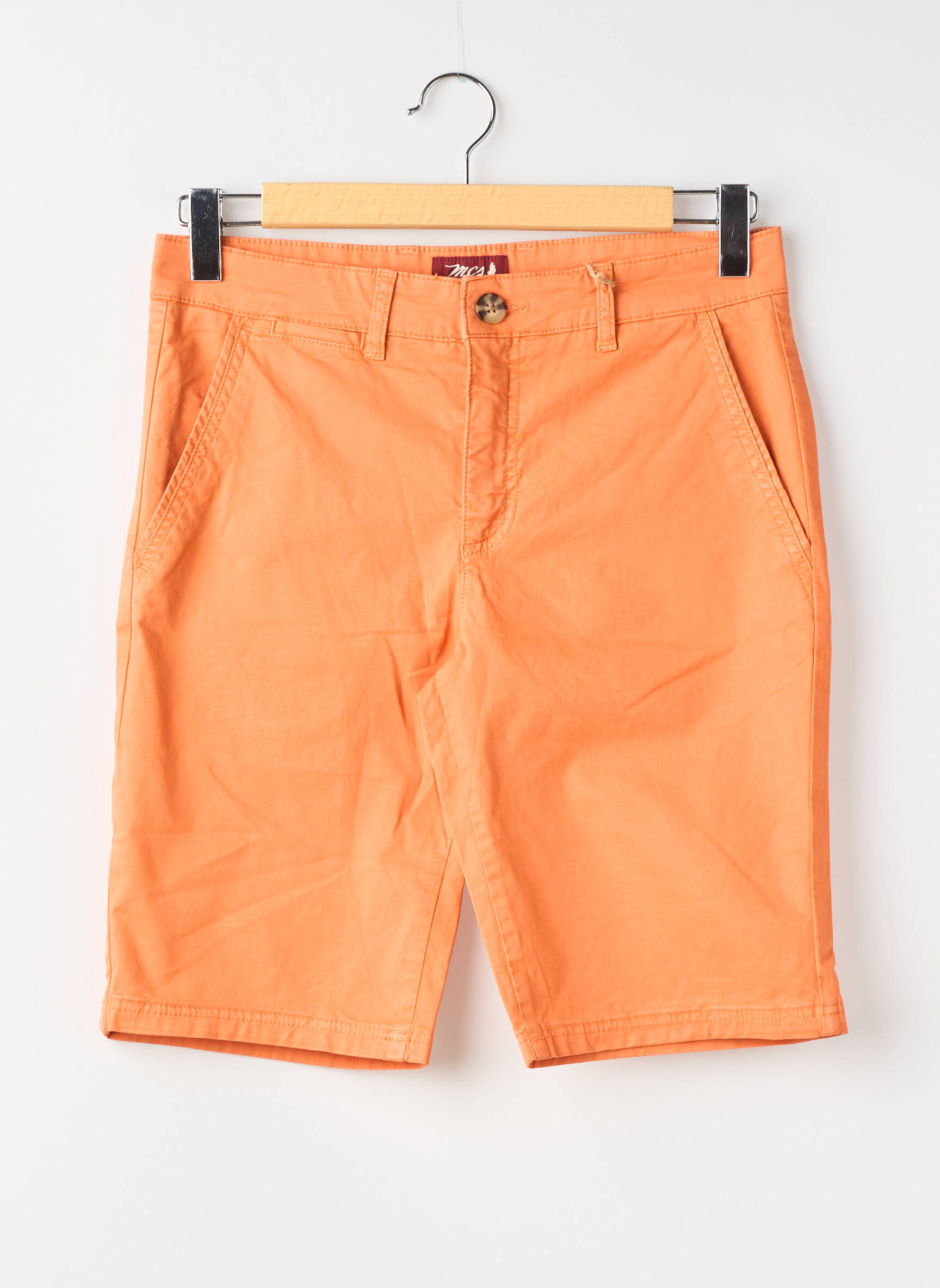 Bermuda stretch taille normale orange MCS homme