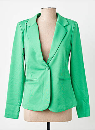 Blazer finition intérieure biaisée vert ICHI femme