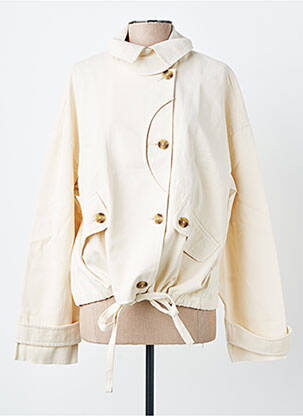 Veste casual poches beige THINKING MU femme