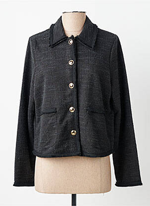 Veste casual coupe droite noir ICHI femme