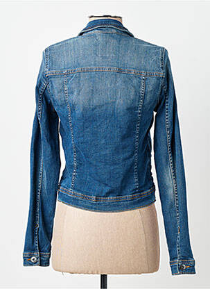 Veste casual poignets boutonnés avec fente bleu ICHI femme