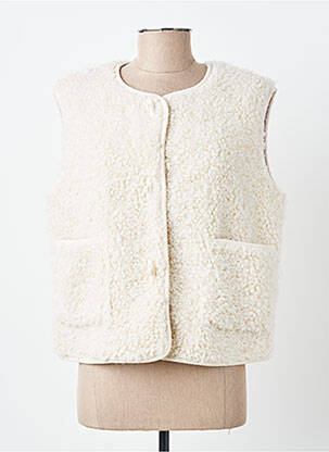 Gilet sans manche poches beige OBJECT femme