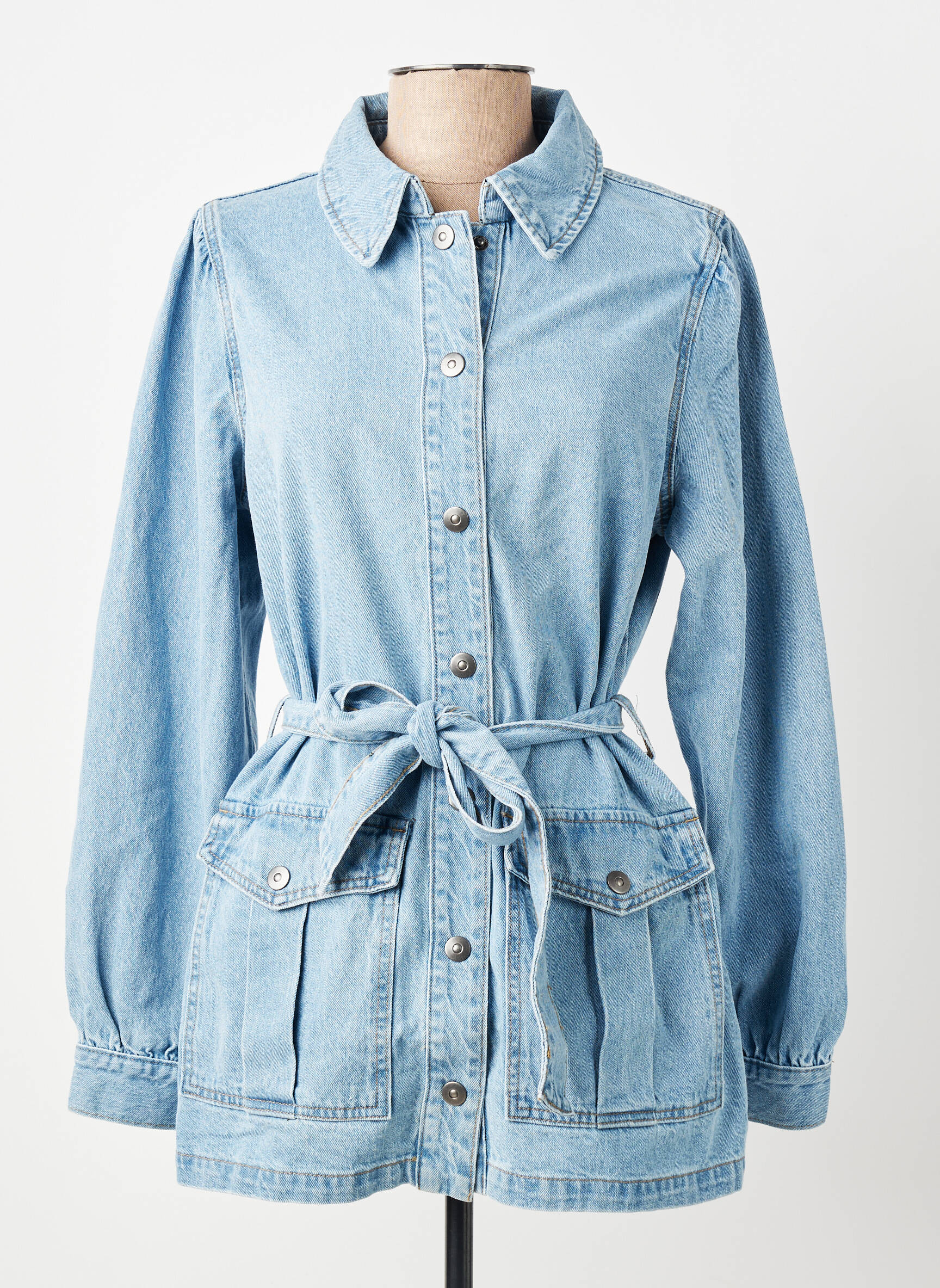 Veste casual poches bleu OBJECT femme