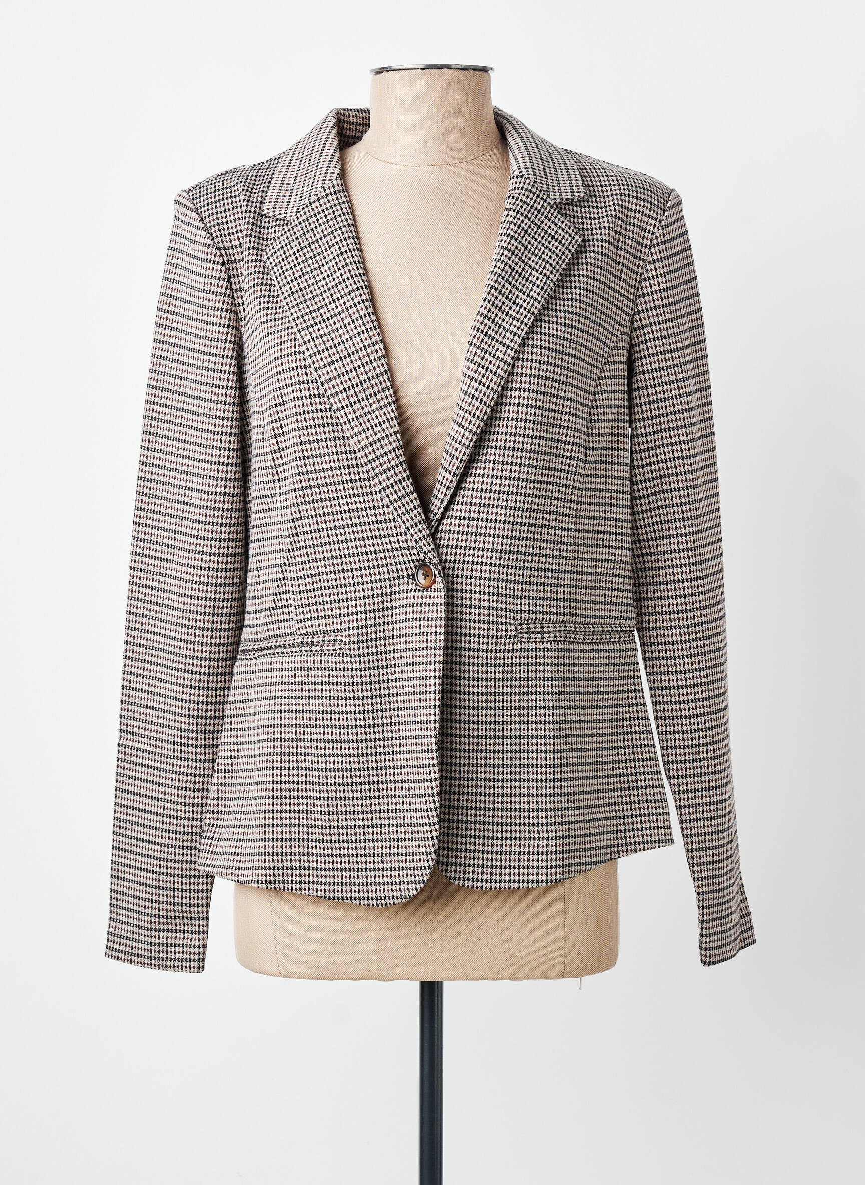 Blazer poches marron ICHI femme