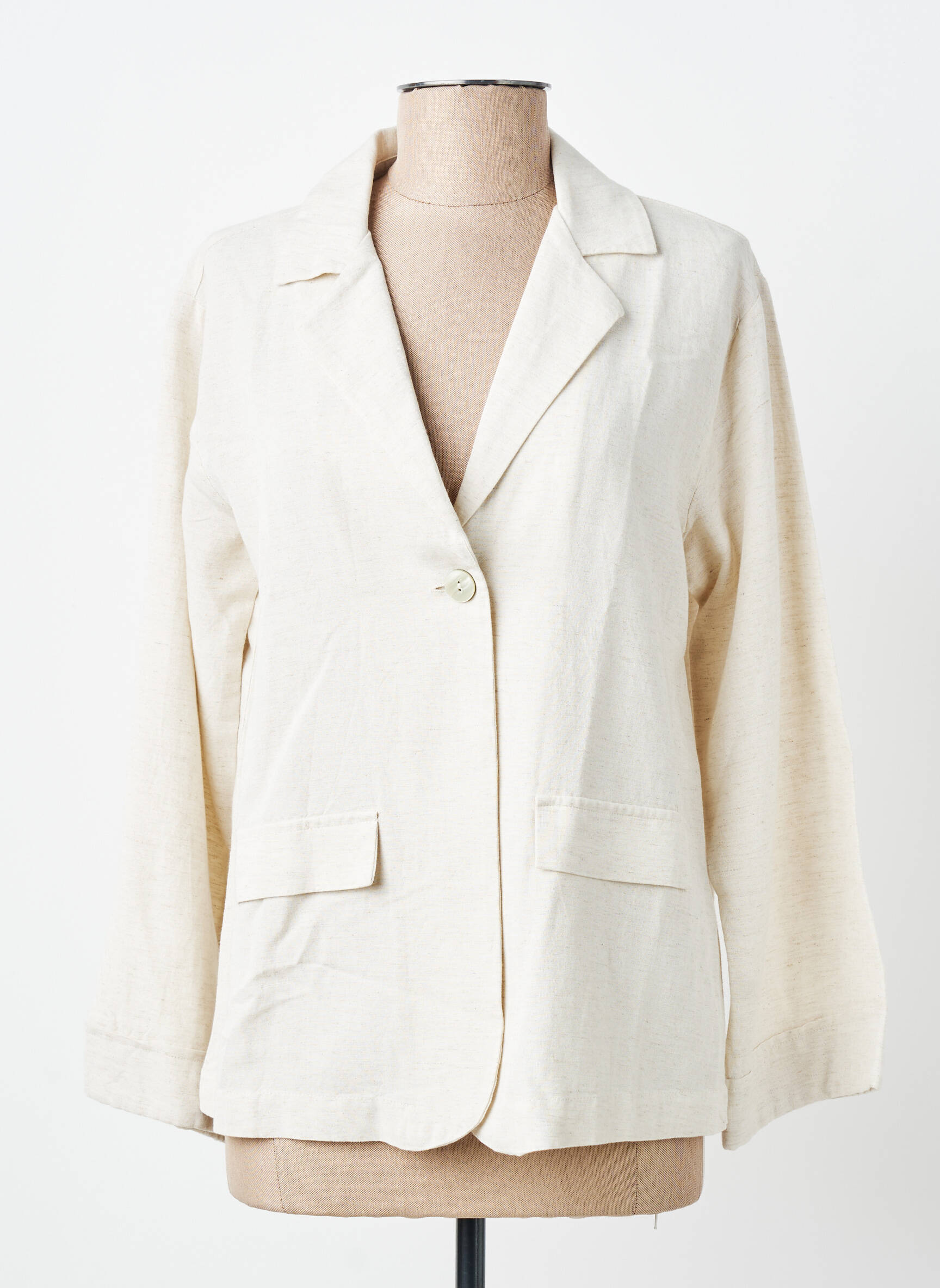 Blazer coupe cintrée beige VILA femme