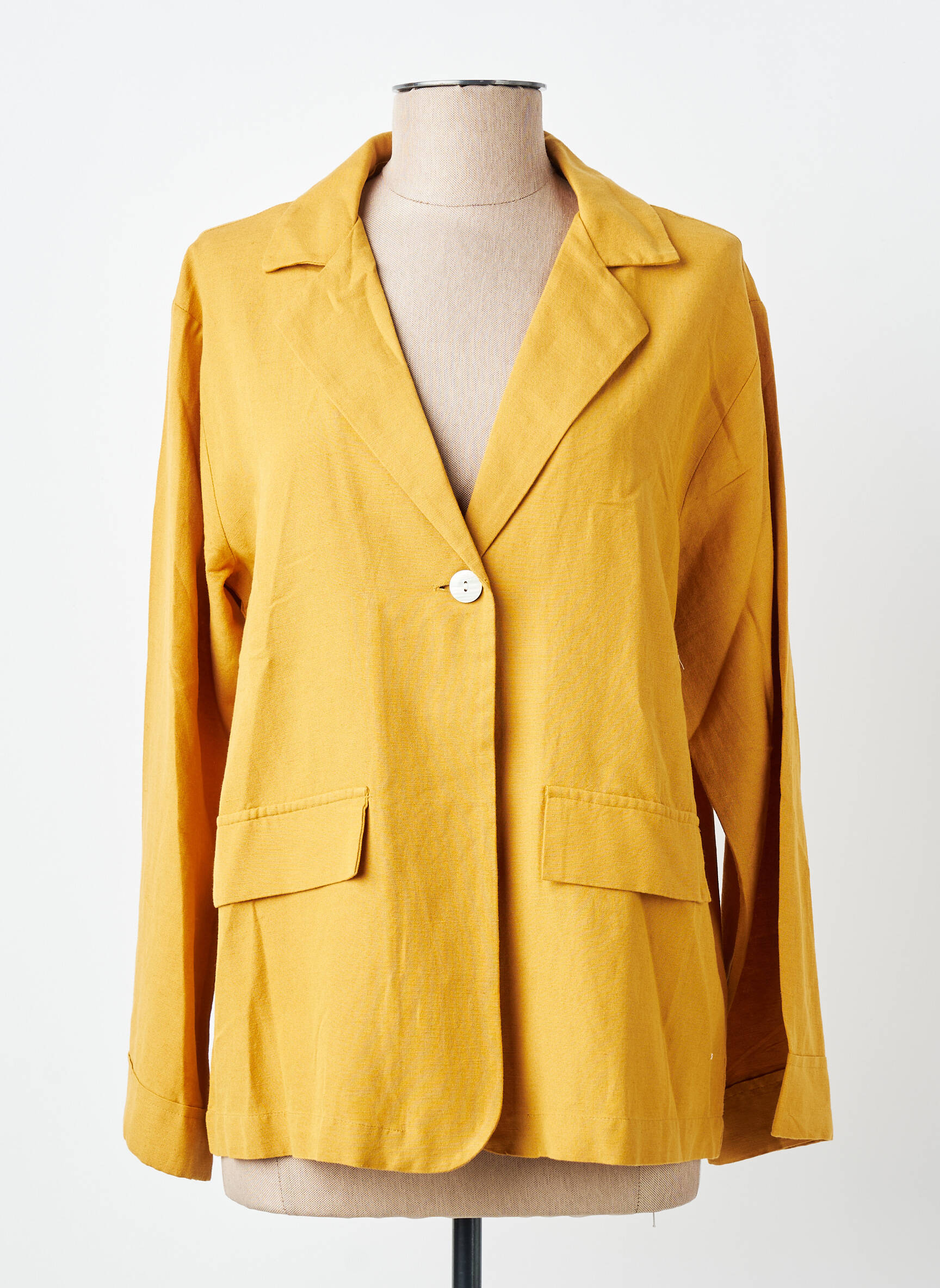 Blazer poches jaune VILA femme