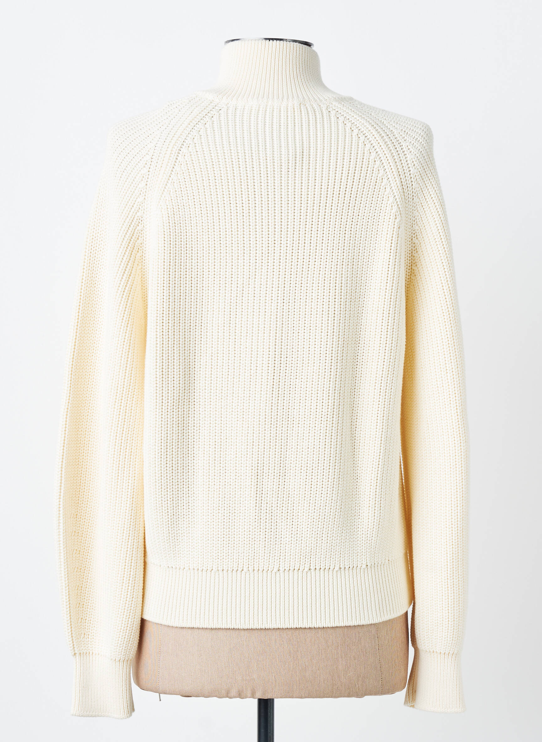 Gilet manches longues resserrée sur le bas beige ECOALF femme