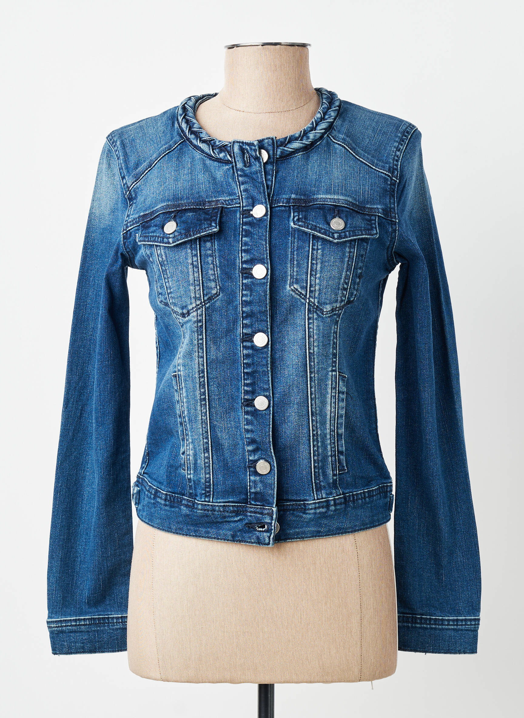 Veste casual poignets boutonnés avec fente bleu VILA femme
