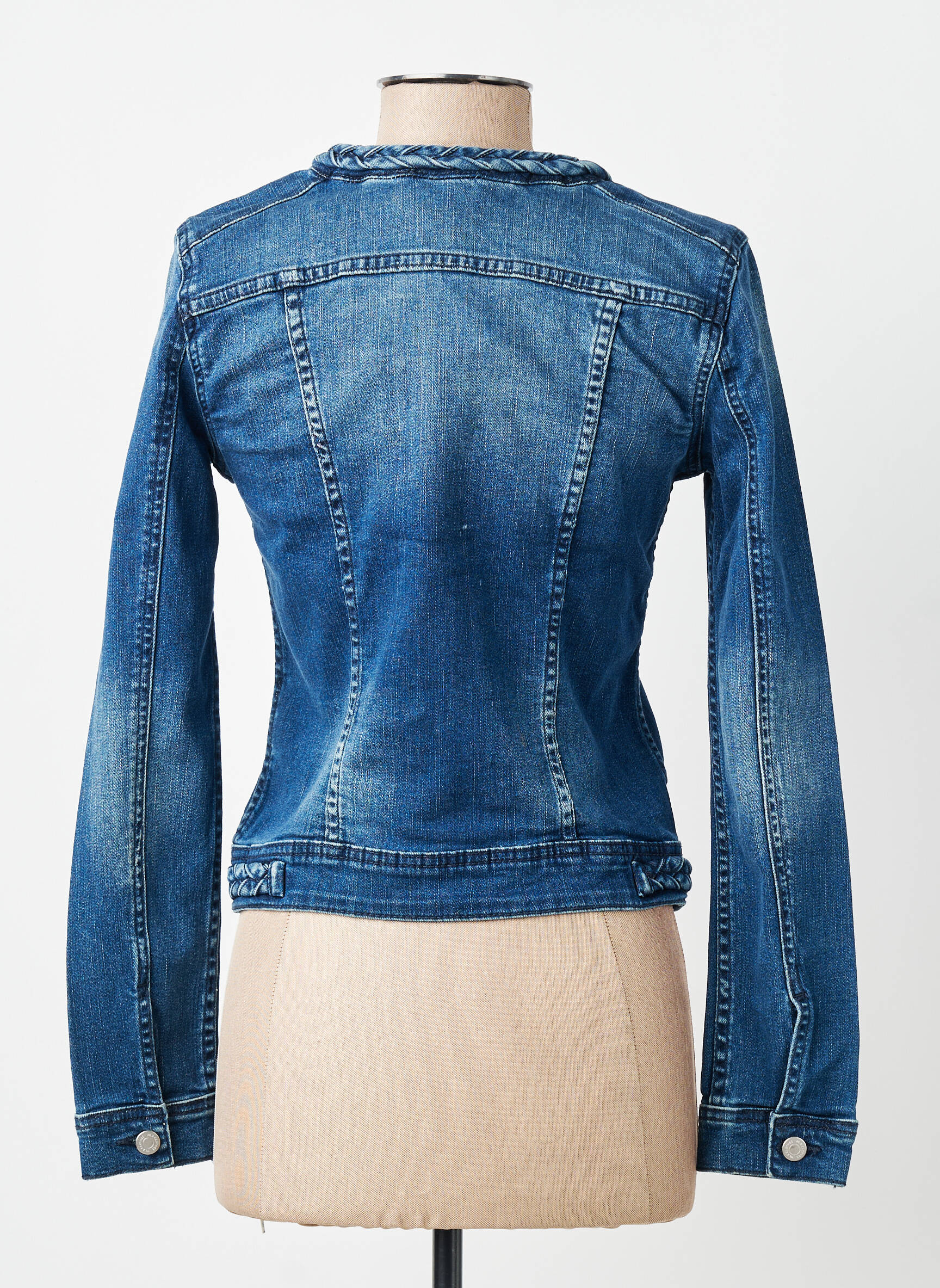 Veste casual poignets boutonnés avec fente bleu VILA femme