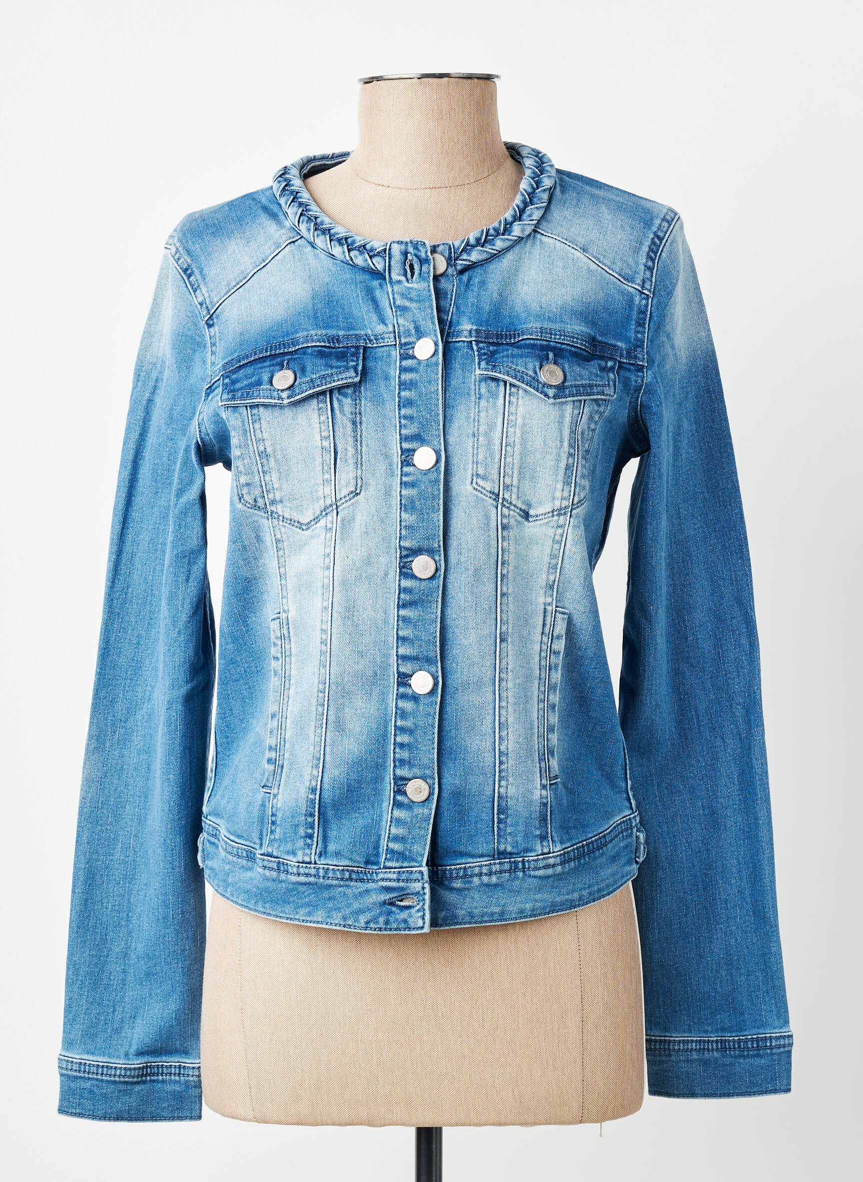 Veste casual poignets boutonnés avec fente bleu clair VILA femme