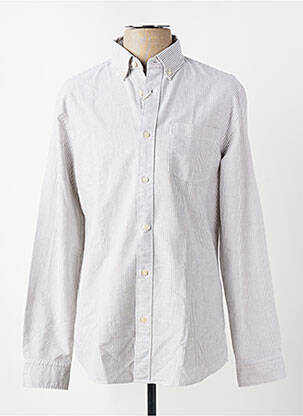 Chemise manches longues imprimé rayures gris SELECTA homme