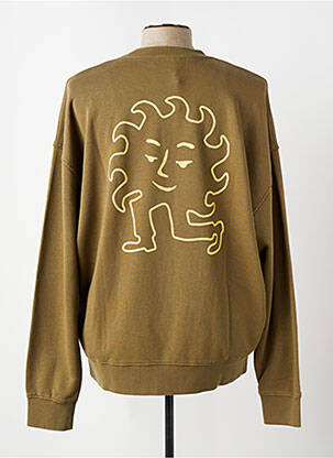 Sweat-shirt tissage jersey manches longues vert BASK IN THE SUN homme