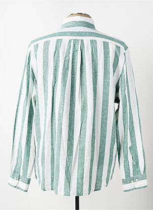 Chemise manches longues imprimé rayures vert GANT homme