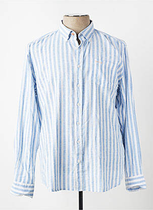 Chemise manches longues imprimé rayures bleu N.Z.A NEW ZEALAND homme