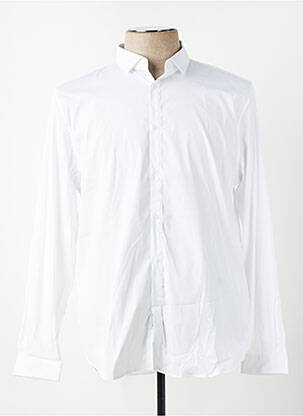 Chemise manches longues tissage popeline blanc IKKS homme
