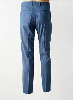 Pantalon droit fermeture zippée sous rabat avec crochet taille normale bleu MATINIQUE homme