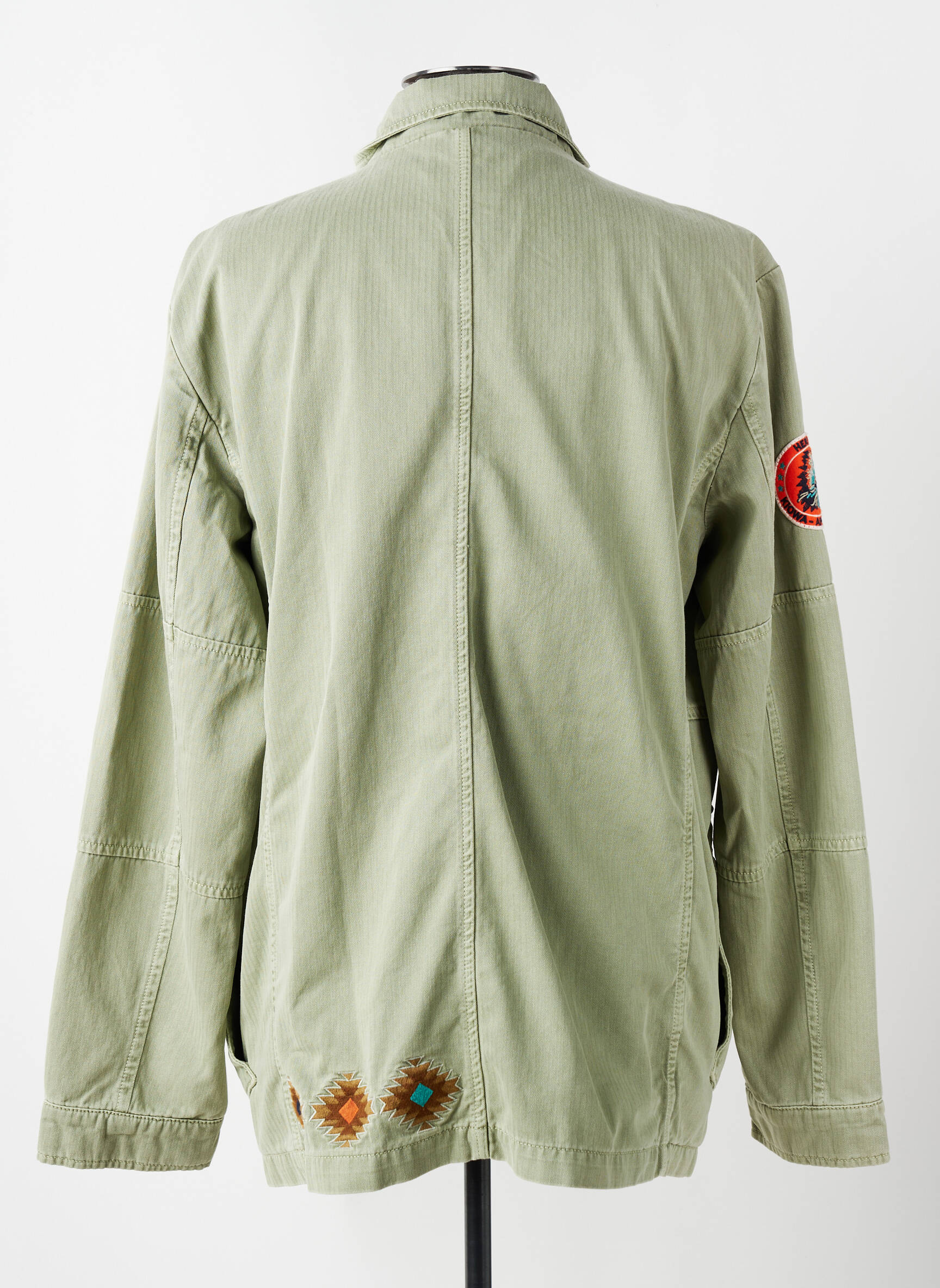 Parka multipoches sans capuche vert HERO SEVEN homme