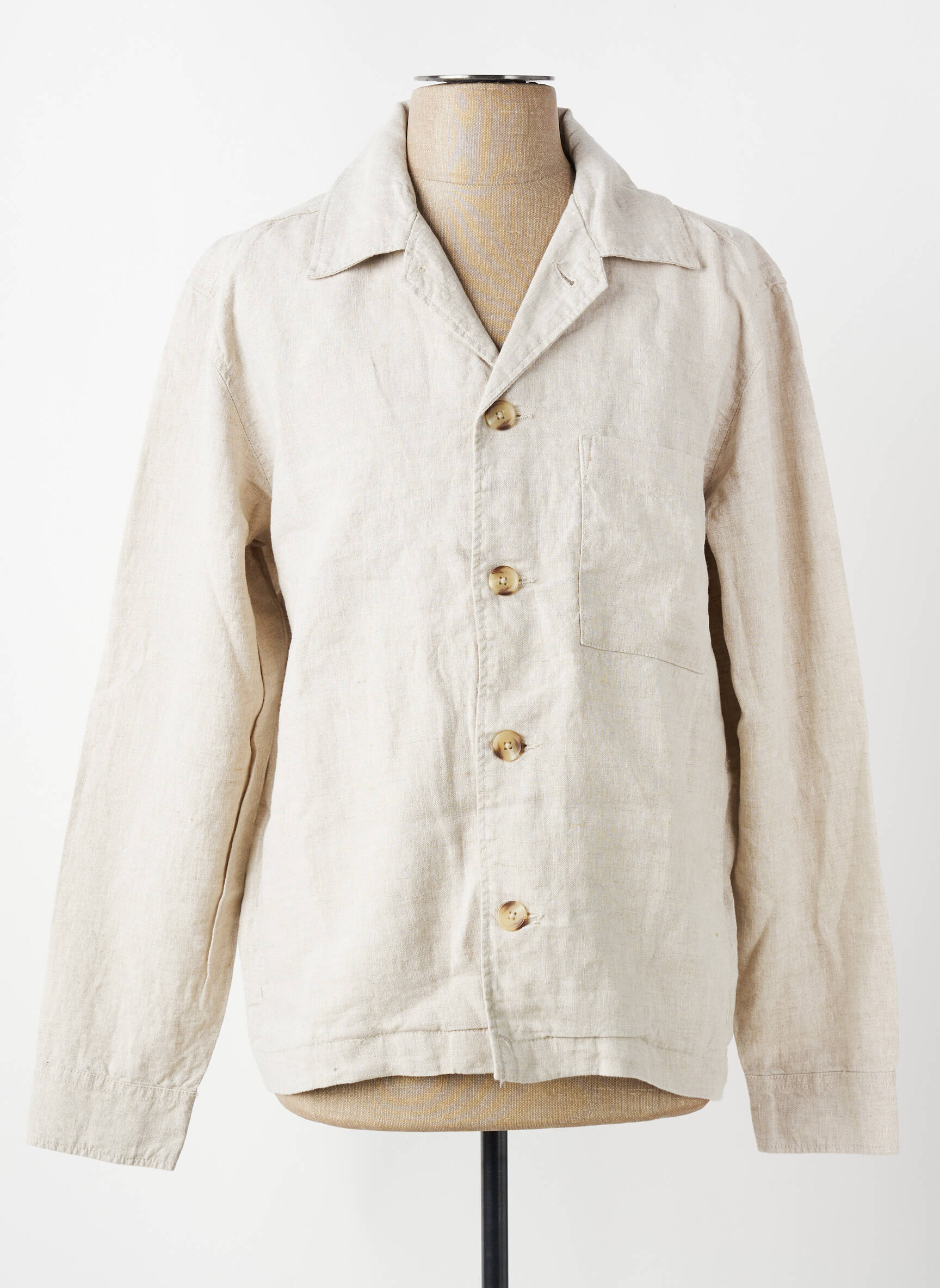 Veste casual fermeture boutonnée sur le devant beige DSTREZZED homme