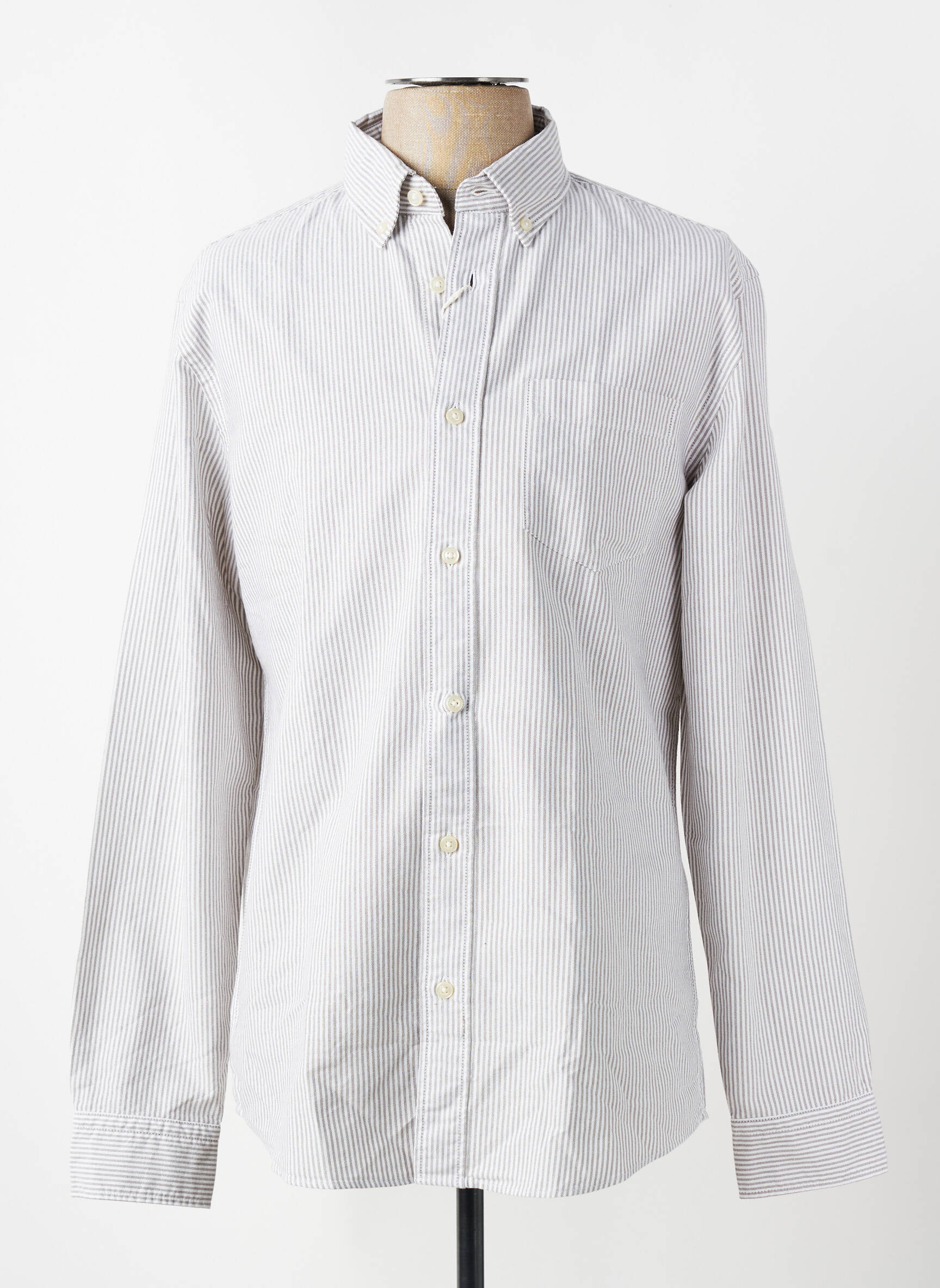 Chemise manches longues imprimé rayures gris SELECTA homme