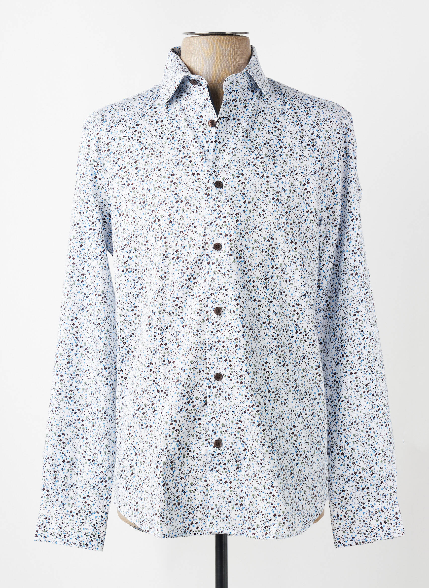 Chemise manches longues imprimé fantaisie bleu MATINIQUE homme