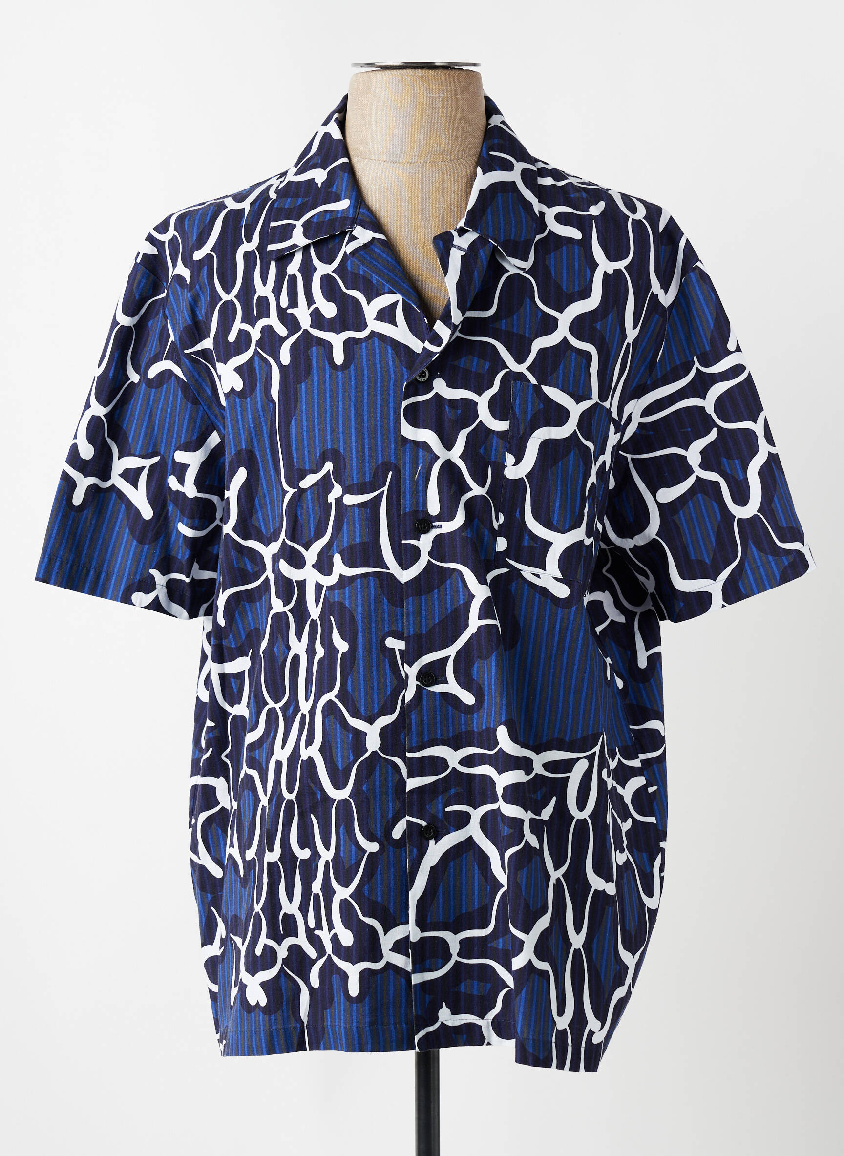 Chemise manches courtes poches bleu EDWIN homme