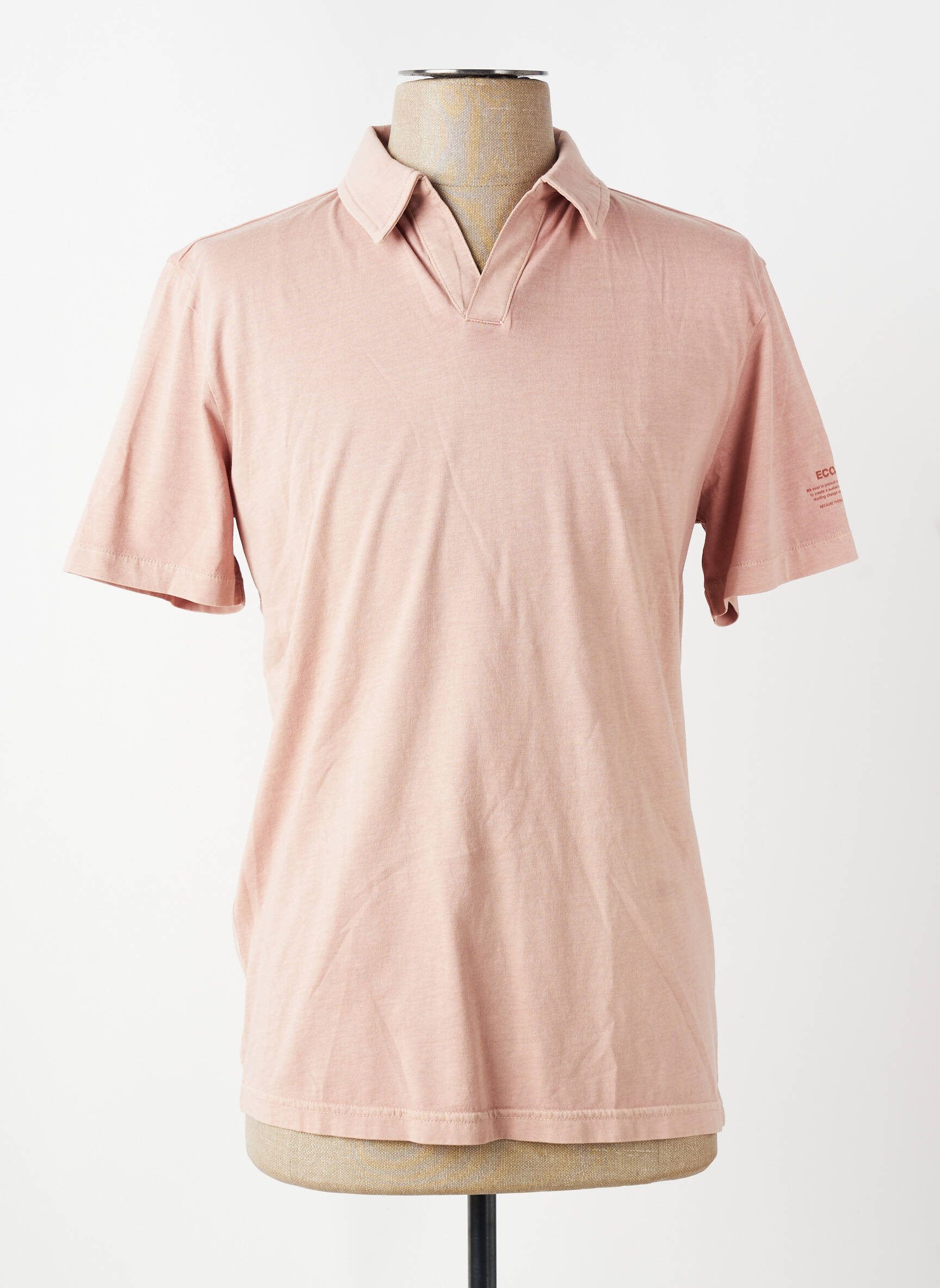 T-shirt stretch manches courtes rose ECOALF homme