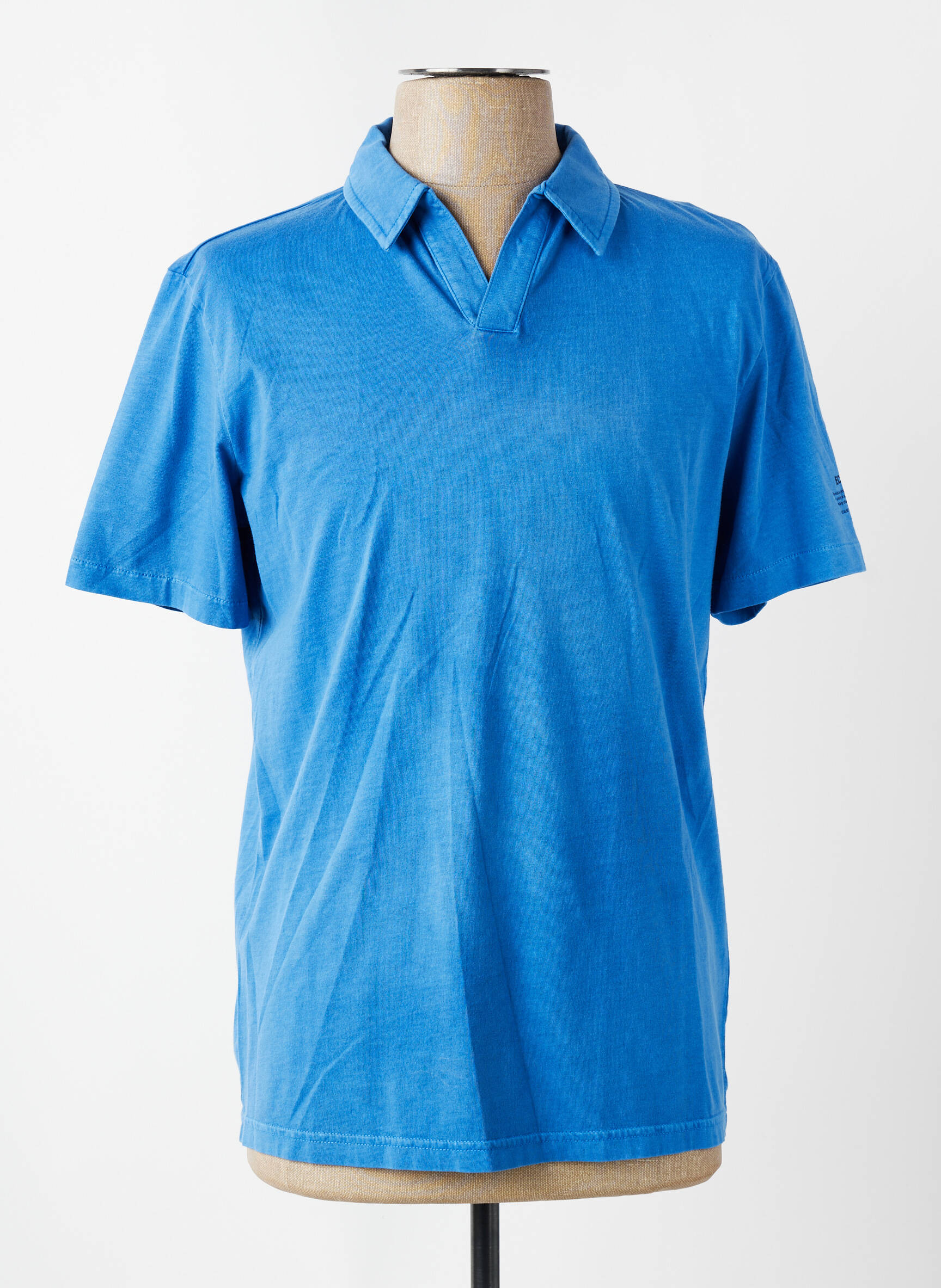 T-shirt stretch manches courtes bleu ECOALF homme