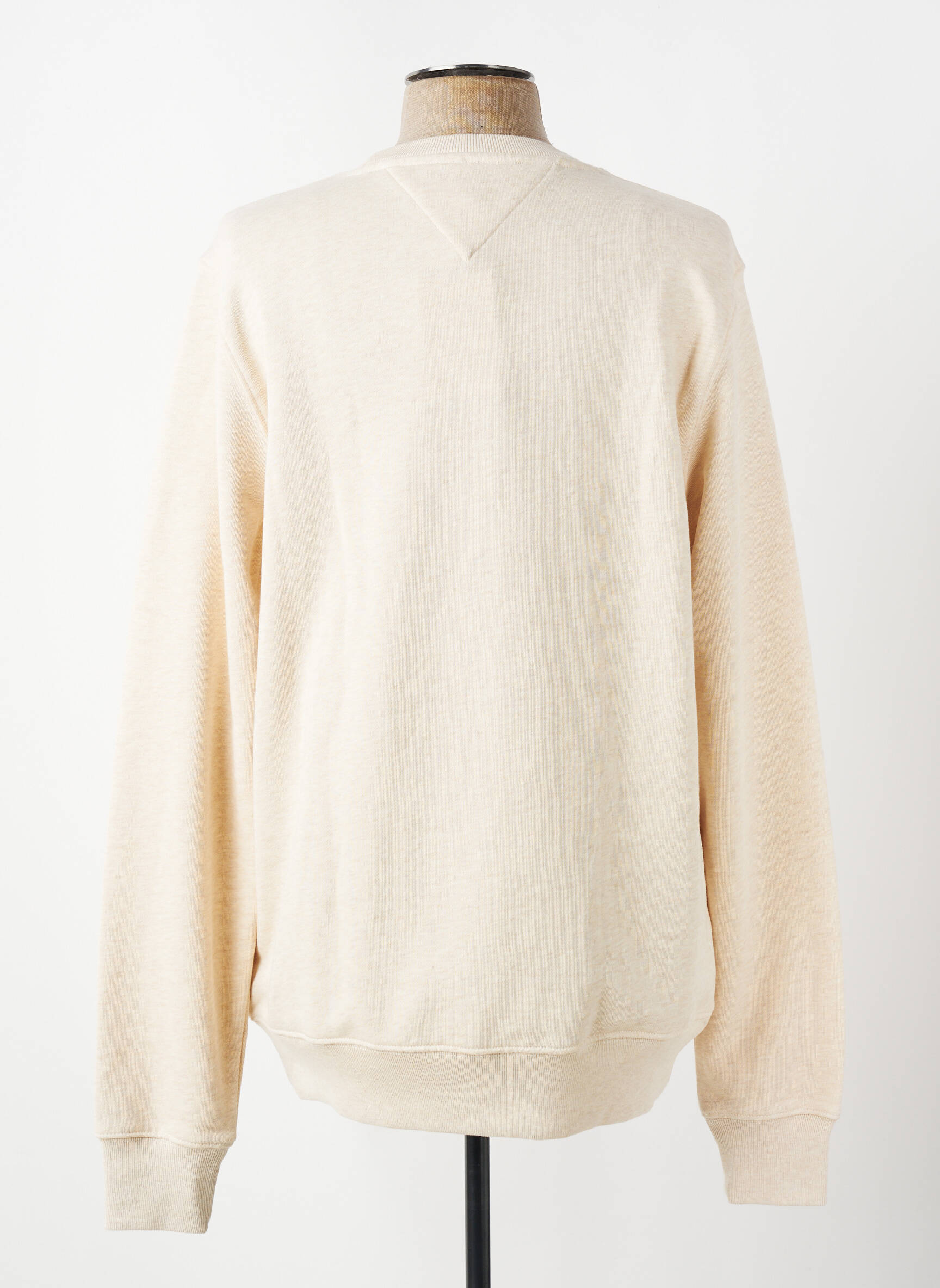 Sweat-shirt tissage jersey manches longues beige TOMMY HILFIGER homme