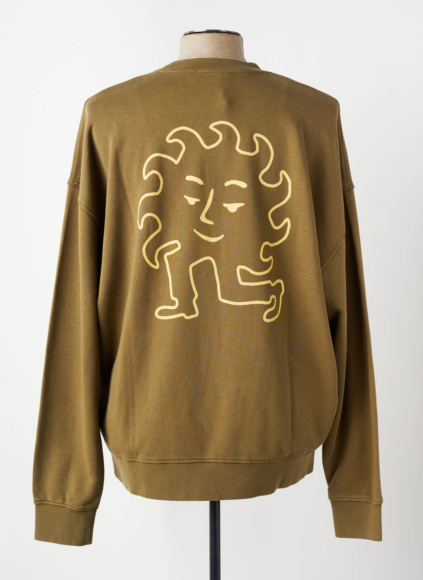Sweat-shirt tissage jersey manches longues vert BASK IN THE SUN homme