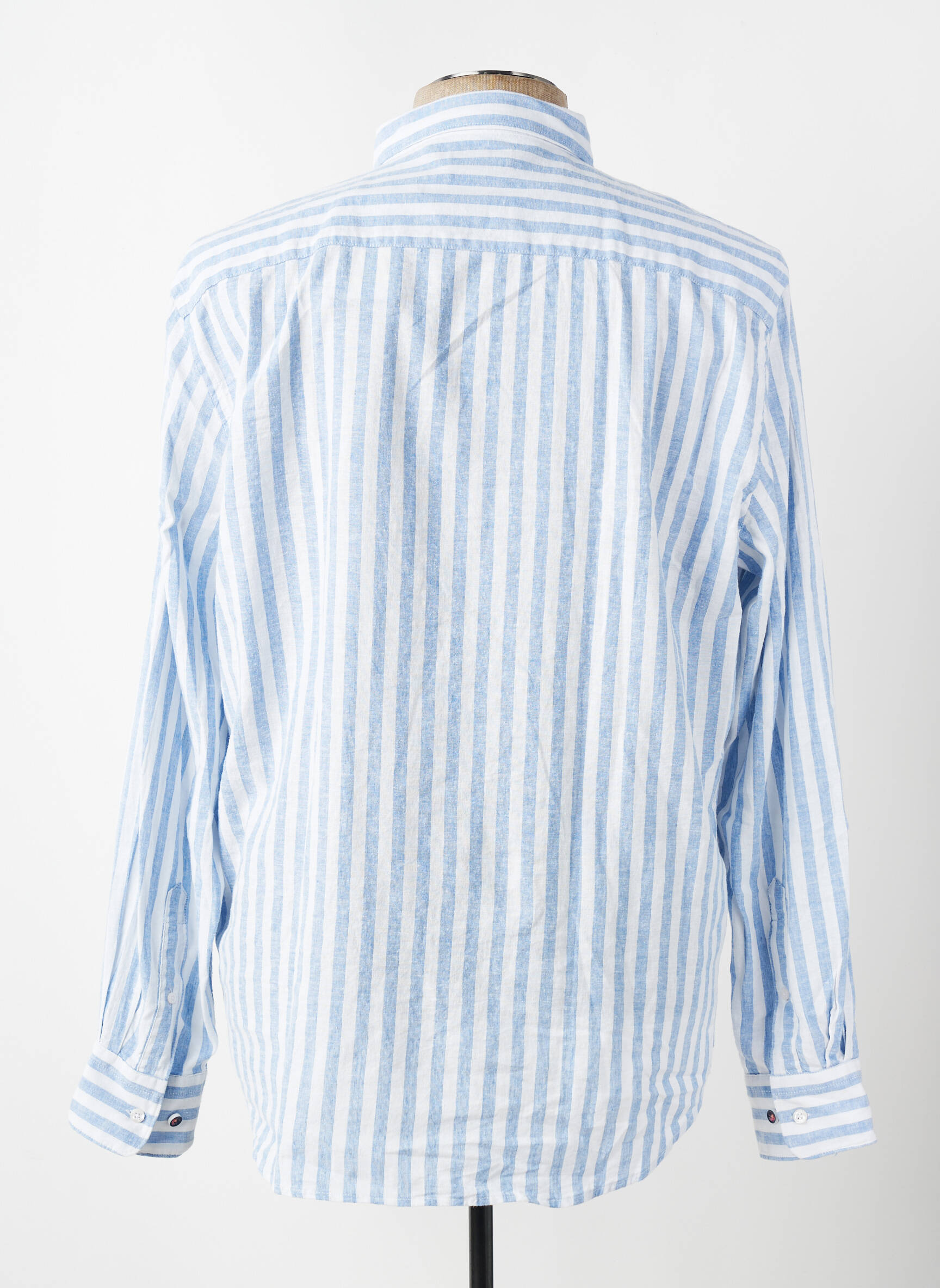 Chemise manches longues imprimé rayures bleu N.Z.A NEW ZEALAND homme