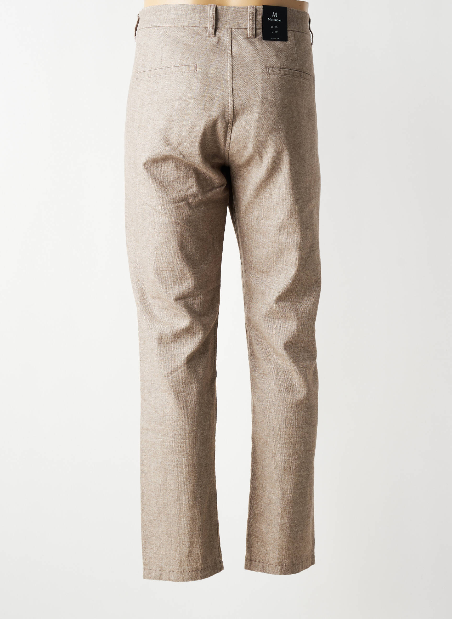 Pantalon droit coupe droite taille normale beige MATINIQUE homme