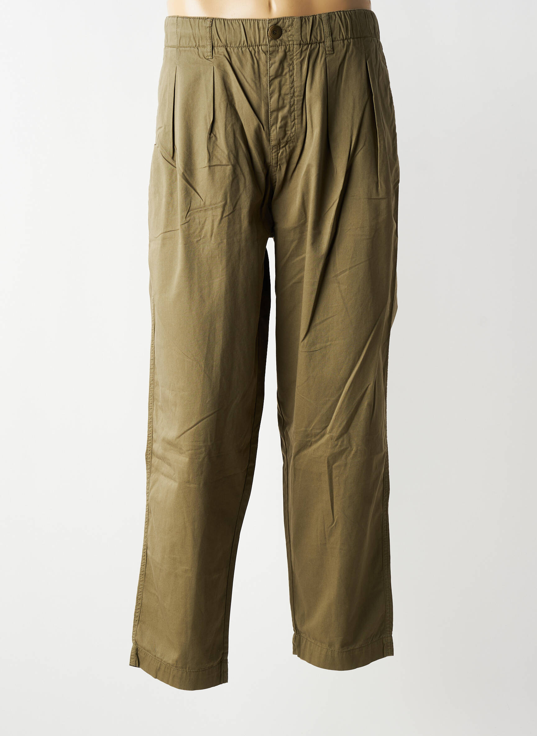 Pantalon droit tissage popeline taille normale vert BASK IN THE SUN homme