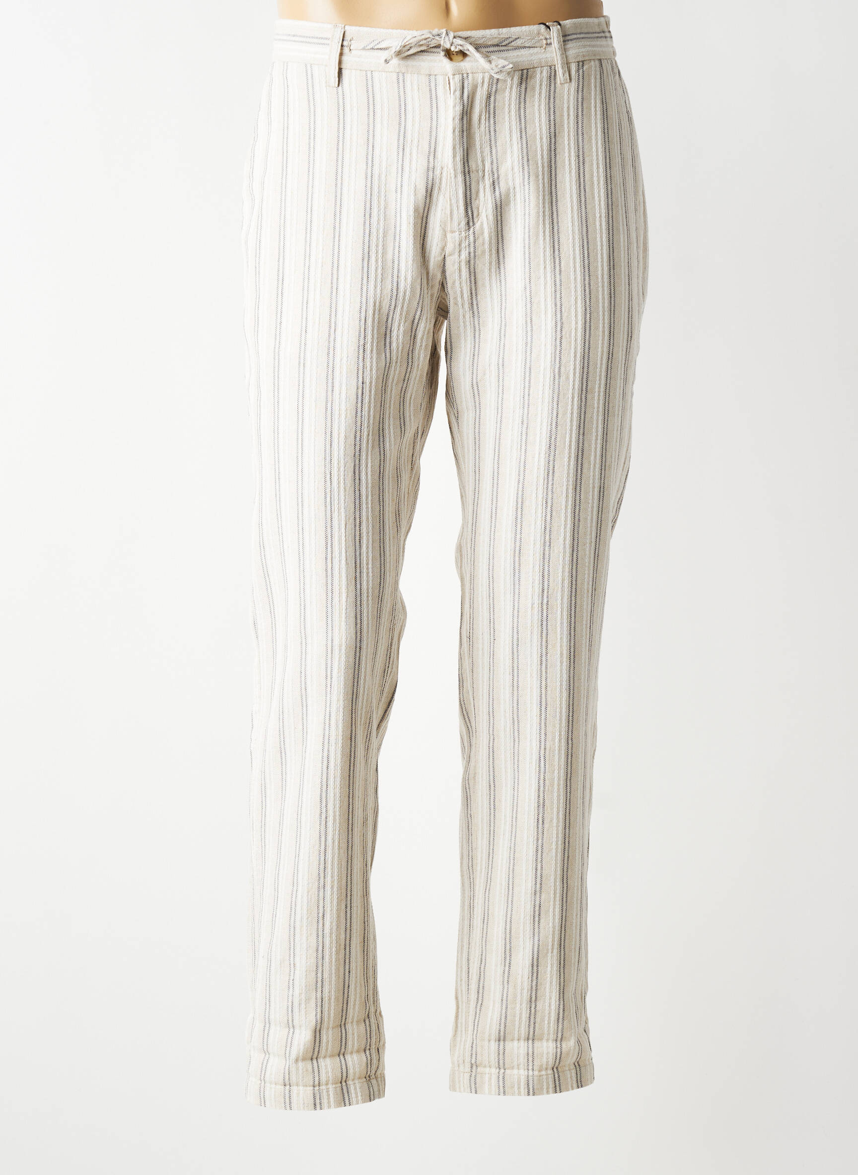 Pantalon droit coupe droite taille normale beige DSTREZZED homme