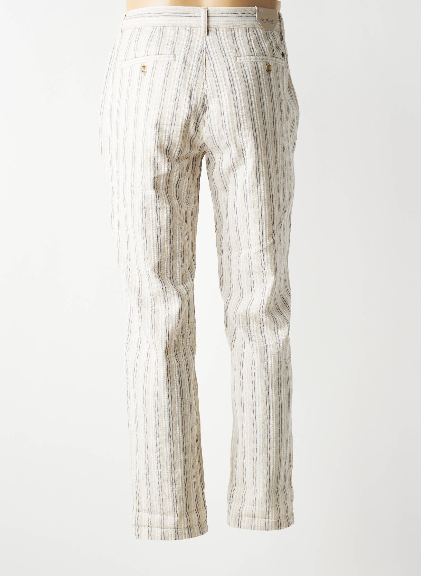 Pantalon droit coupe droite taille normale beige DSTREZZED homme