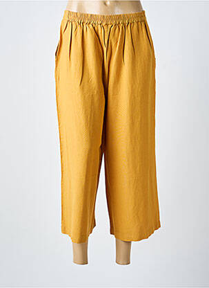 Pantacourt taille élastique taille normale jaune VILA femme