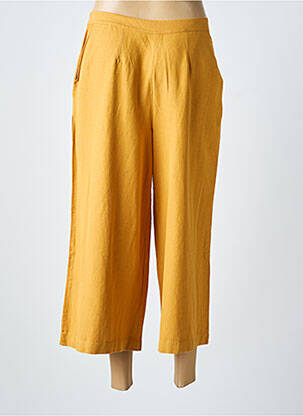 Pantacourt taille élastique taille normale jaune VILA femme