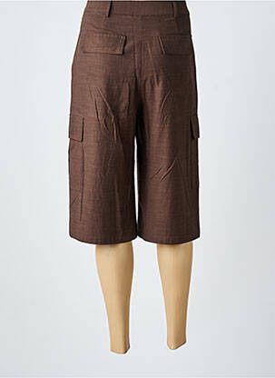 Bermuda taille haute taille haute marron LA PETITE ETOILE femme