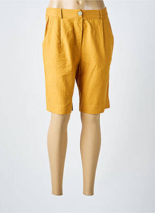 Bermuda taille à pinces taille normale jaune VILA femme