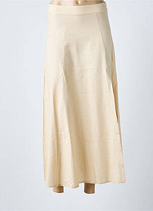 Jupe longue taille haute beige THINKING MU femme