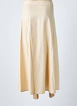 Jupe longue taille haute beige THINKING MU femme